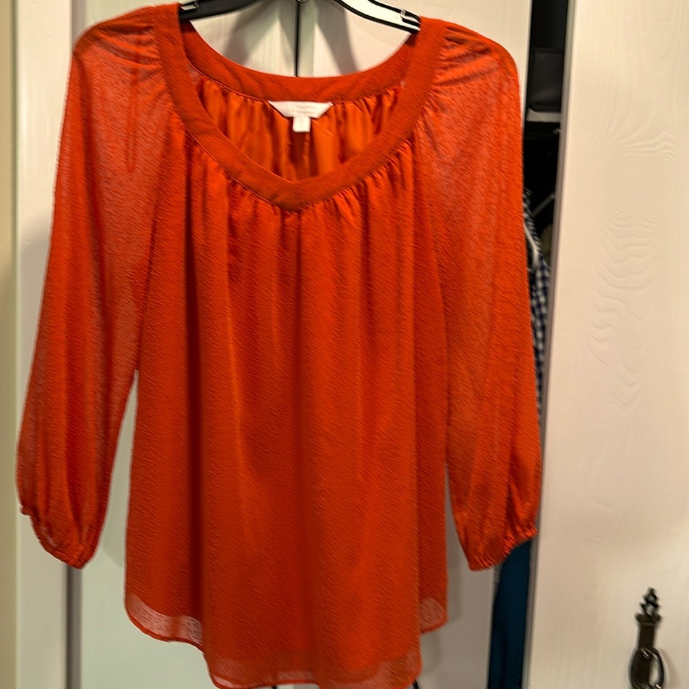 LC Lauren Conrad Beautiful Orange Blouse